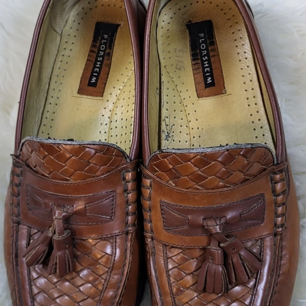 Florsheim's Brown Loafers with it Weaved‎ Designer Style Size 11